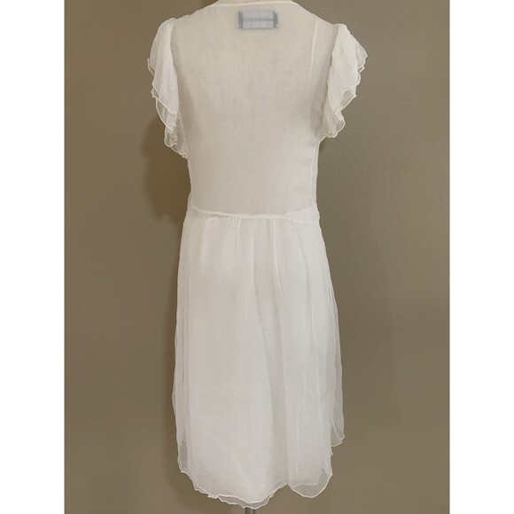 Zadig & Voltaire Women’s Dress Rhuya Deluxe Cream Lace Chiffon Crochet Small - Picture 6 of 10